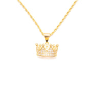 Chain with Gold Crown Pendant