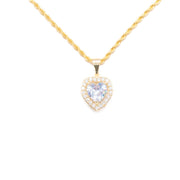 Chain with Diamond Heart Pendant