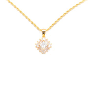 Chain with Rhombus Diamond Pendant