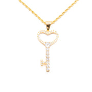 Chain with Golden Key to Your Heart Pendant