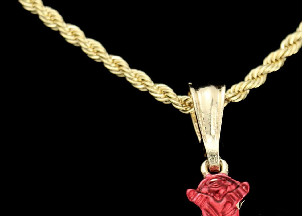 Rope with red rose charm