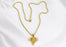 14k gold plated rope with diamond elephant charm