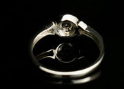 10k white gold Moissanite cluster ring