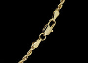 Rope chain with gold horse charm