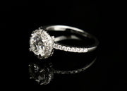 1.0c silver Moissanite Ring