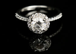 1.0c silver Moissanite Ring