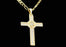 Figaro chain with diamond saint mary cross charm