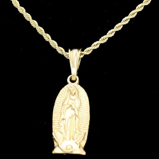 Rope chain with saint mary charm