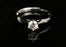 .75c silver Moissanite ring