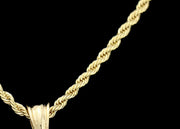 Rope chain with gold sunflower charm