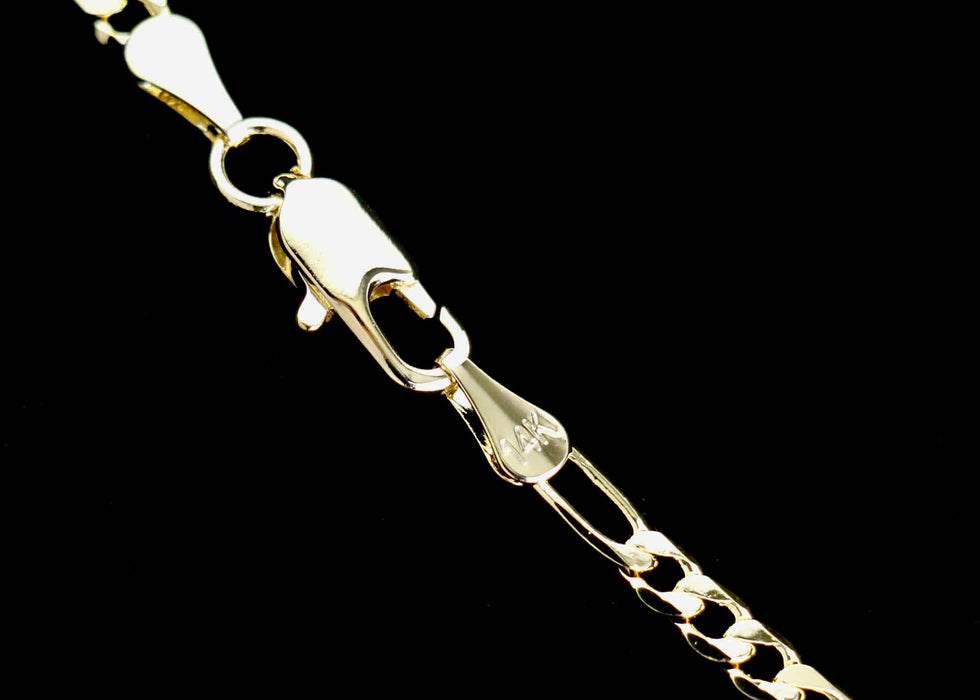 Figaro chain with diamond crown charm