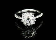 1.0ct Flower Moissanite Ring