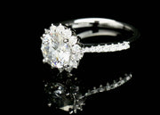 1.0ct Flower Moissanite Ring