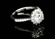 1.0ct Flower Moissanite Ring