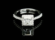 1.0Ct Classic Princess Moissanite Ring