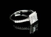 1.0Ct Classic Princess Moissanite Ring