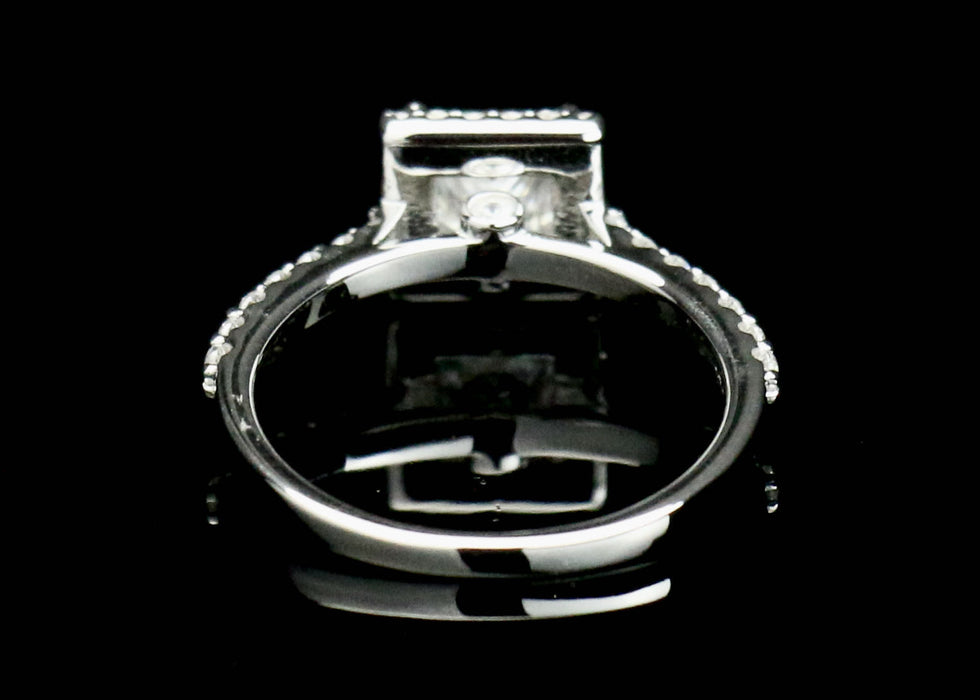 1.0Ct Classic Princess Moissanite Ring
