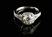 2.0c Moissanite Ring in silver