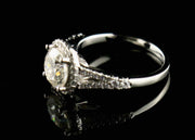 2.0c Moissanite Ring in silver