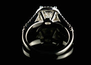 2.0c Moissanite Ring in silver