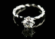 1.0ct Braided Moissanite Ring