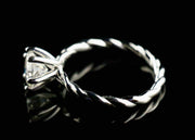 1.0ct Braided Moissanite Ring