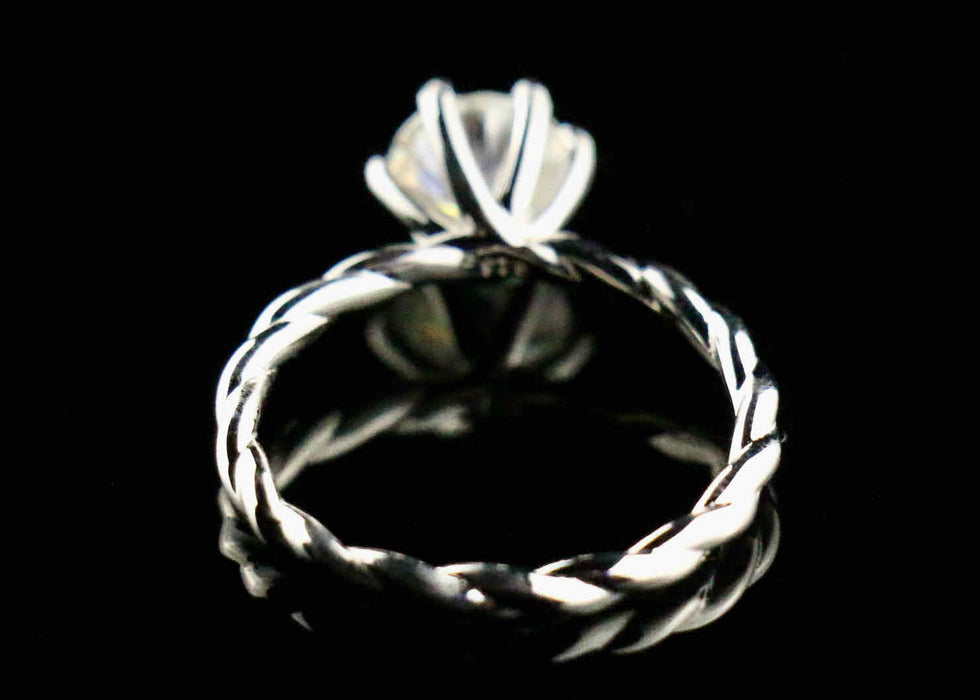 1.0ct Braided Moissanite Ring