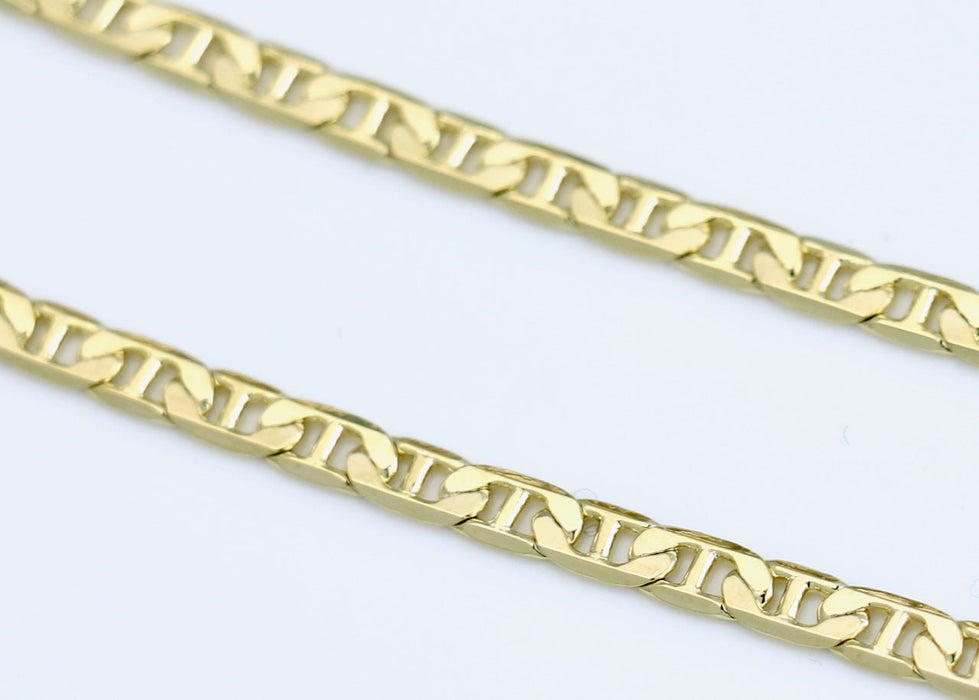 Mariner chain with diamond 100 emoji charm