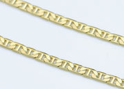 Mariner chain with diamond crown charm
