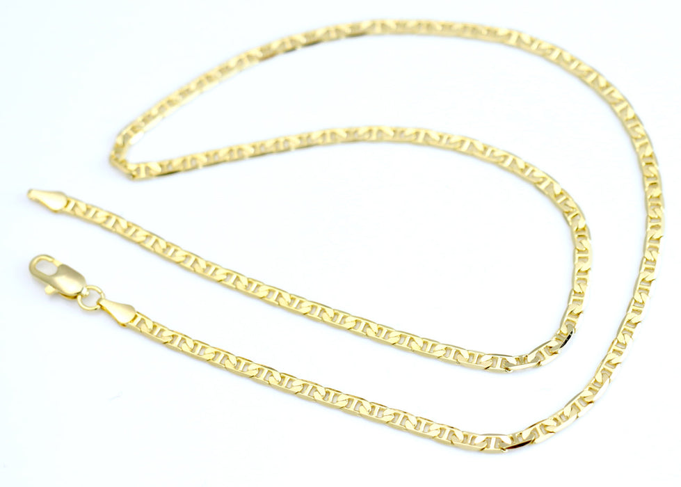 Mariner chain with diamond 100 emoji charm