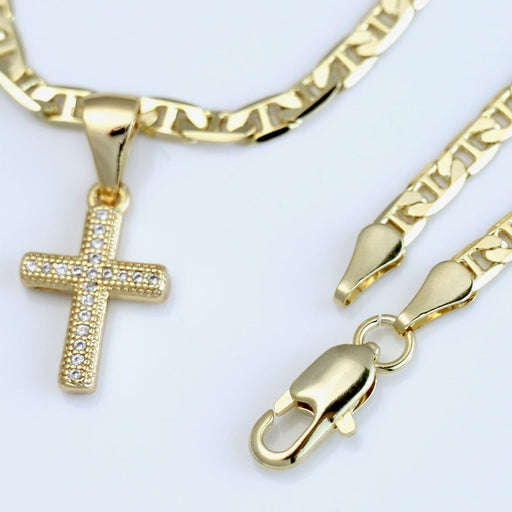 Mariner chain with small studded diamond cross