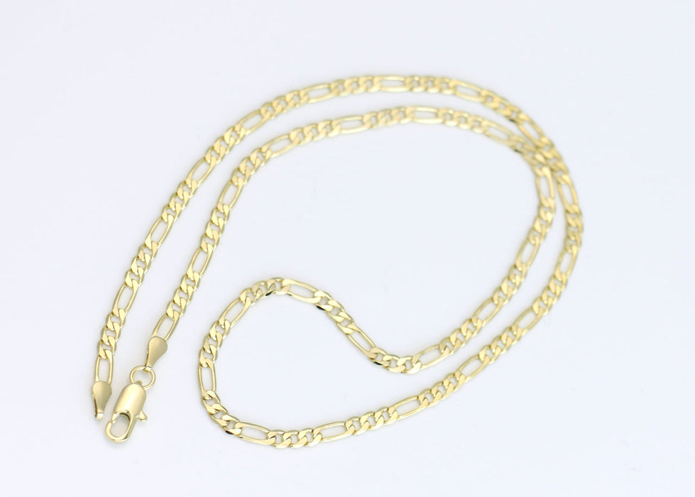 Figaro chain with diamond 100 emoji charm