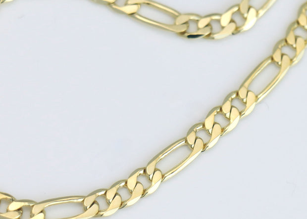 Figaro chain with small diamond tied cross charm