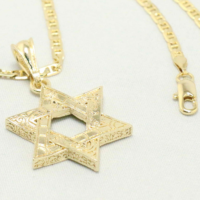 Mariner chain with thick star of david charm