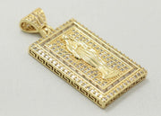 Rope chain with square saint mary charm