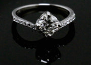 1.0Ct Nouveau Moissanite Ring Moissanite Engagment Rings