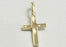 Figaro chain with gold indented cross charm