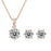Solitaire Moissanite Necklace Earring Set