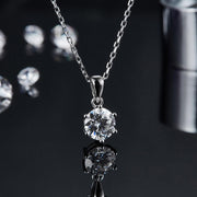 Solitaire Moissanite Necklace Earring Set