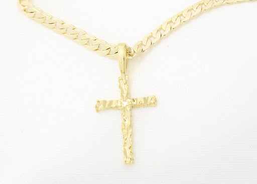 14k  gold plated Cross Chain Valentine Day Gift for Women & Men,  gold plated Cross Necklace by Aria Jeweler