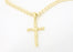 14k  gold plated Cross Chain Valentine Day Gift for Women & Men,  gold plated Cross Necklace by Aria Jeweler