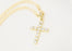 14k  gold plated Chain with Cut Cuban Diamond Studded cross Valentine Day Gift for Women & Men,  gold plated Chain Necklace by Aria Jeweler