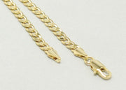 Cuban chain with gold frame rose charm