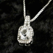 Silver   Chain with Band Diamond Valentine Day Gift for Women & Men, Silver   Chain Necklace by Aria Jeweler