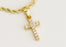 14k    gold plated Cross Clearance Necklace with Diamond Studded Charm, Unisex Gift for Women & Men, 14 Karat  gold plated Rope Chain with Diamond Studded Pendent by Aria Jeweler