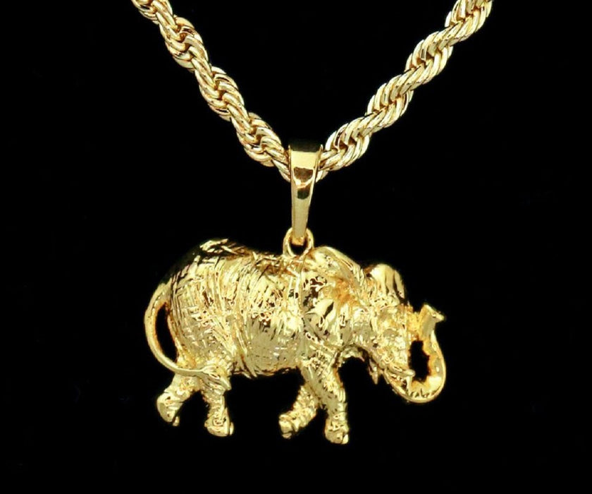 14k    gold plated Rope Necklace with Thai Elephant Charm Unisex Gift for Women & Men, Girlfriend, Boyfriend , 14 Karat  gold plated Mariner Necklace Clearance by Aria jeweler