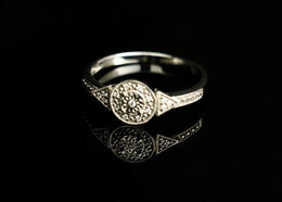 10 Carat Engagement Ring for Women, Real White Gold Moissanite Cluster Ring, Anniversary Wedding Ring Jewelry Gift for Women by Aria Jeweler