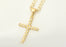 14k  gold plated Chain with Twist Cross Valentine Day Gift for Women & Men,  gold plated Chain Necklace by Aria Jeweler