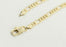 Figaro chain with gold frame rose charm