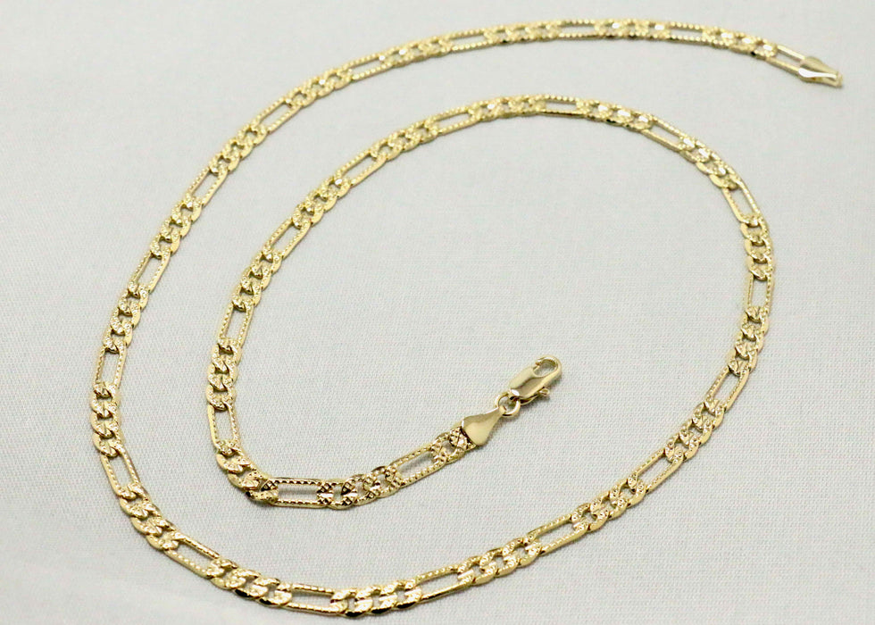 Figaro chain with gold star of david charm